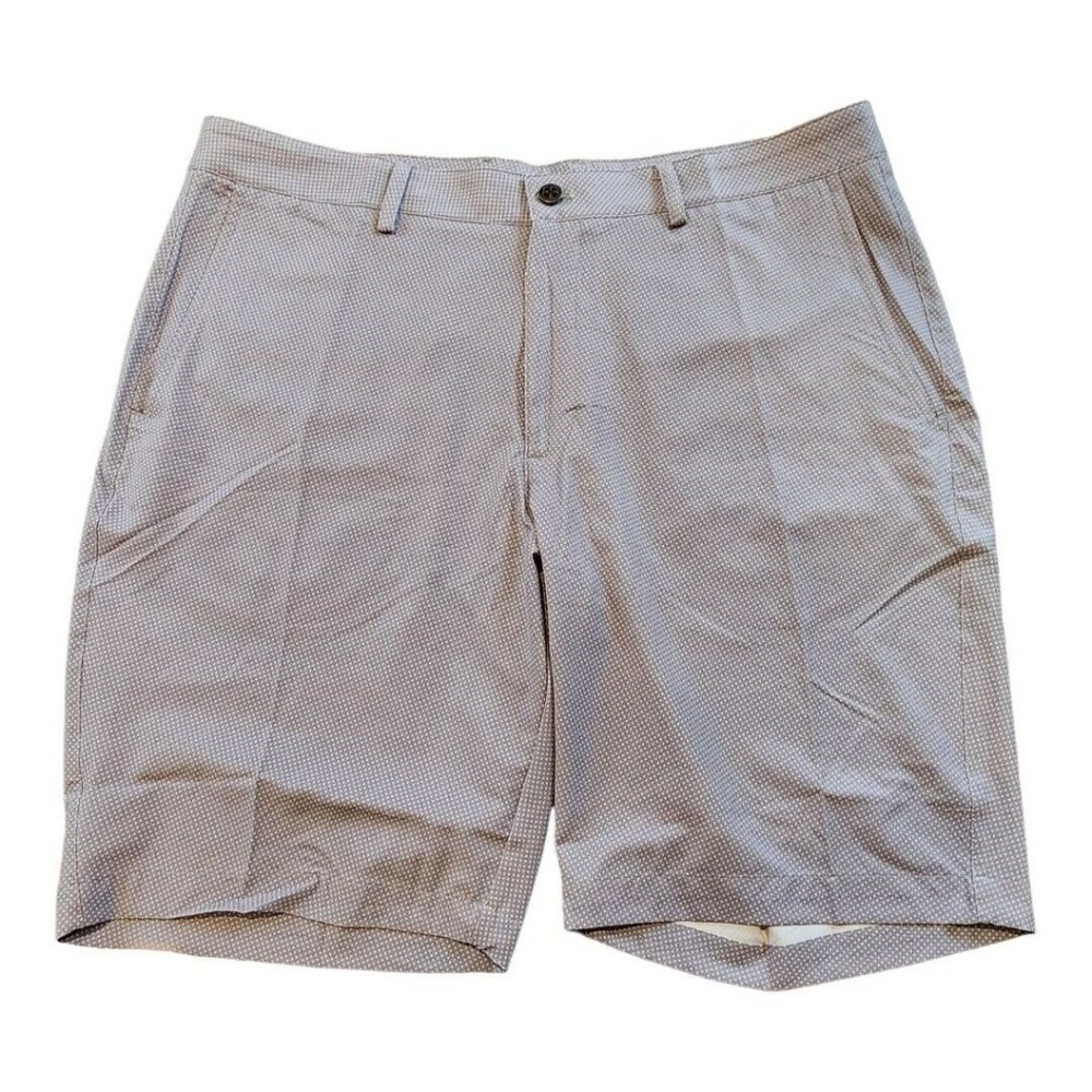 Black Clover Men's Gray Polka Dot Deception Lightweight Golf Shorts Size 38